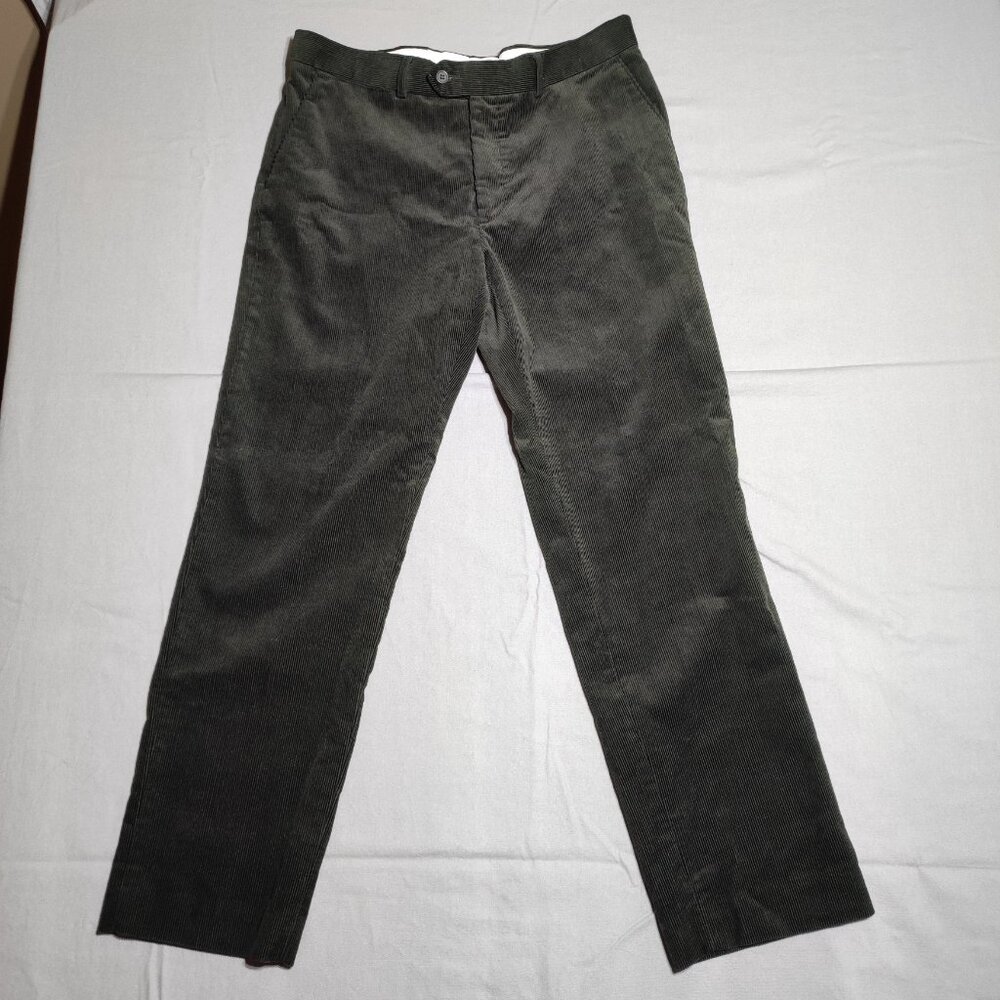 James Pringle corduroy casual pants men's size W36/31L black colour straight leg